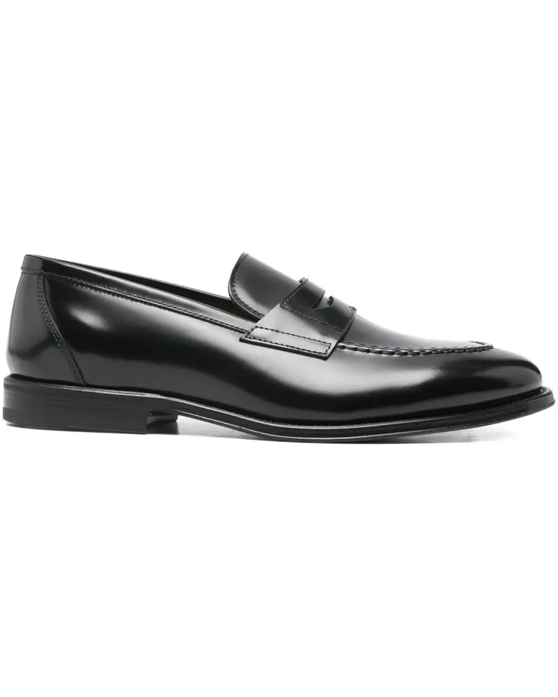 Henderson penny-strap stitch-detail loafers - Schwarz Schwarz