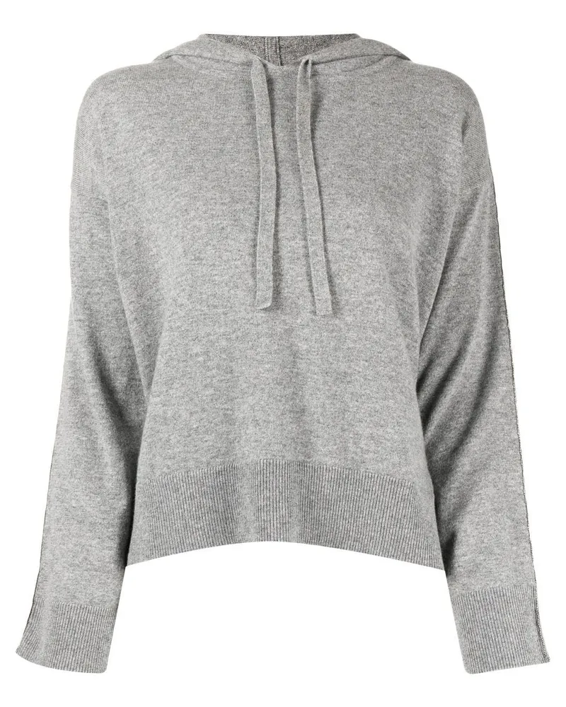 N.Peal Hoodie mit Kordelzug - Grau Grau