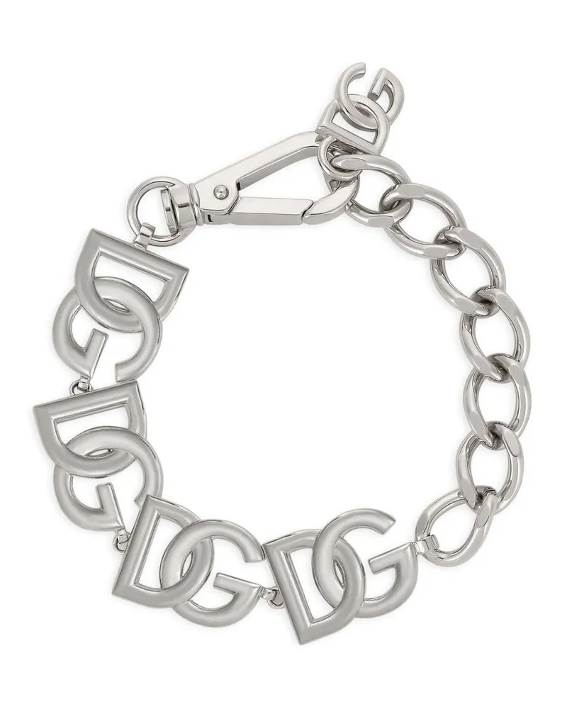 Dolce & Gabbana Kettenarmband mit DG-Logo - Silber Silber