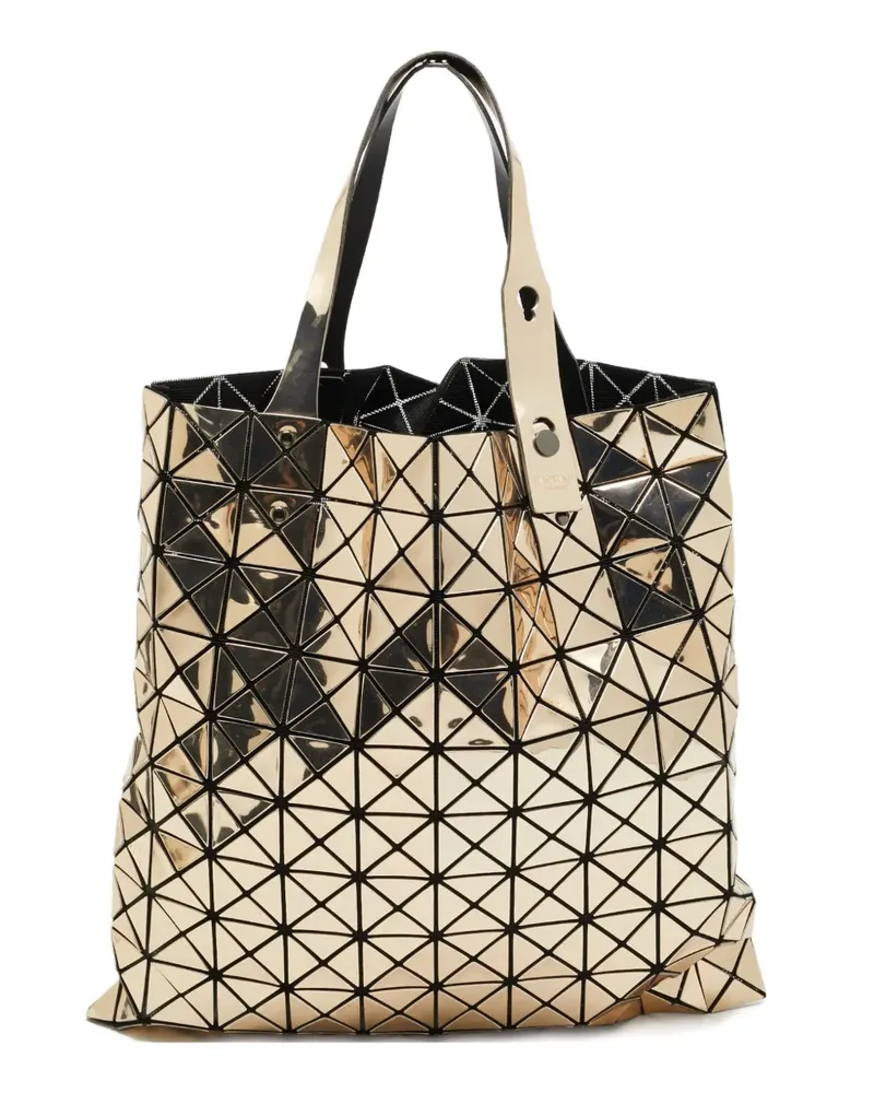 Issey Miyake large geometric-paneling tote bag - Gold Gold