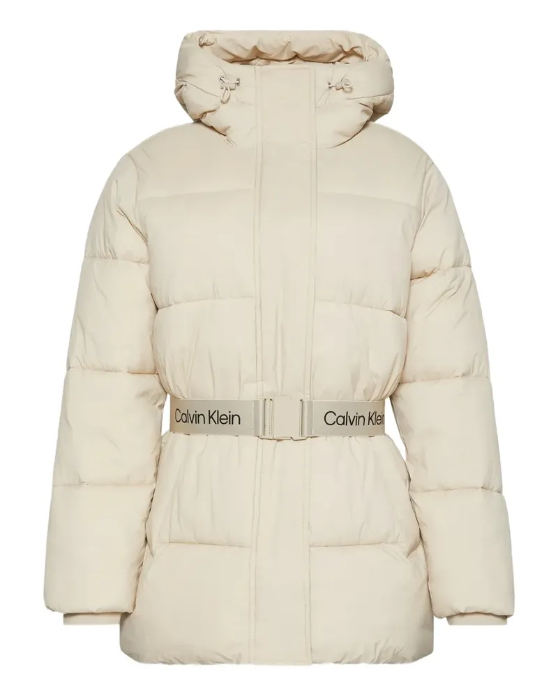 Calvin Klein hooded belted jacket - Nude Nude