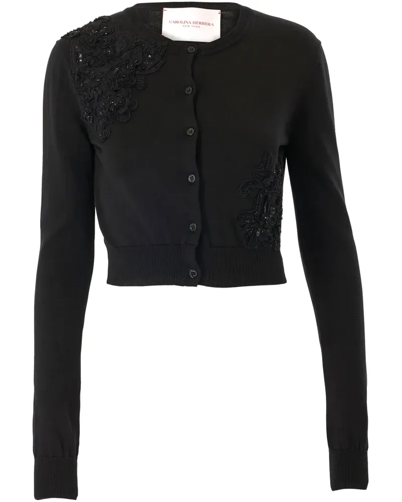 Carolina Herrera New York Cardigan mit Spitze - Schwarz Schwarz