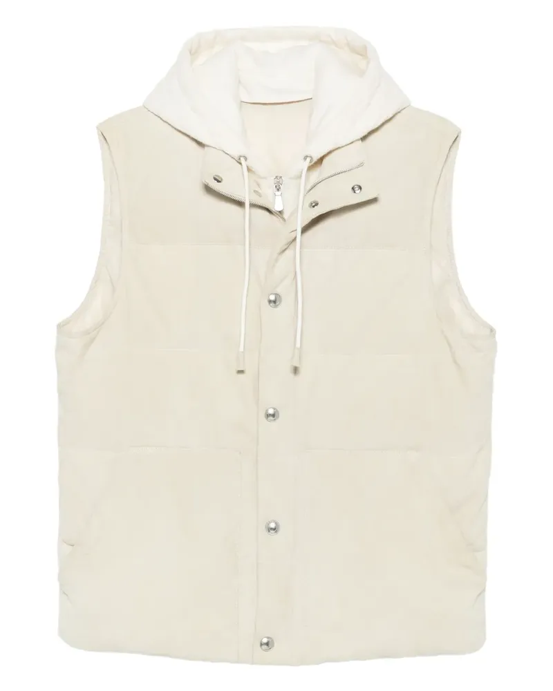 Eleventy Gesteppte Kapuzenweste - Nude Nude