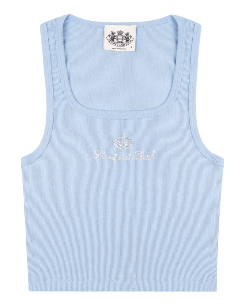 Juicy Couture xS&R ribbed-knit top - Blau Blau