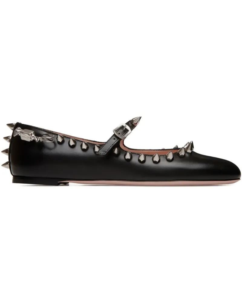 Bally Ballerinas mit Nieten - Schwarz Schwarz