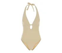 Badeanzug mit Neckholder - Nude