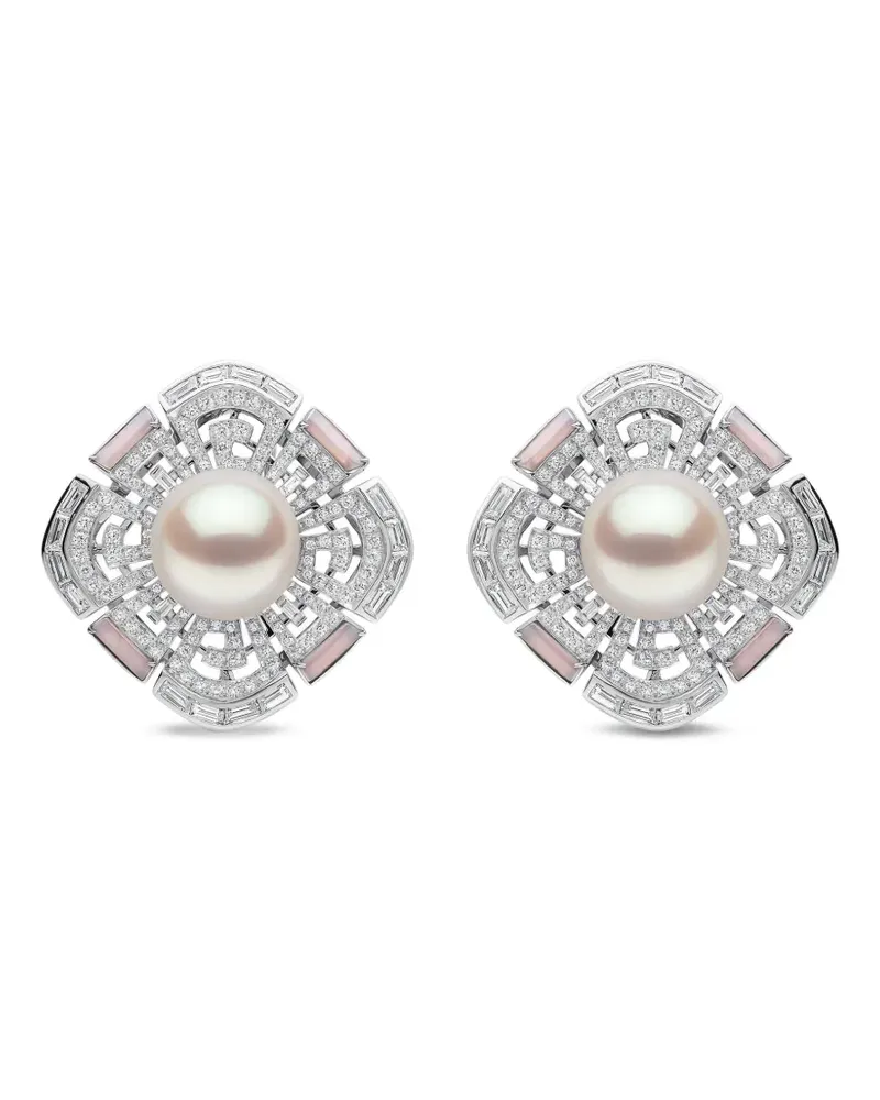YOKO London Cleopatra pearl and diamond earrings - Silber Silber