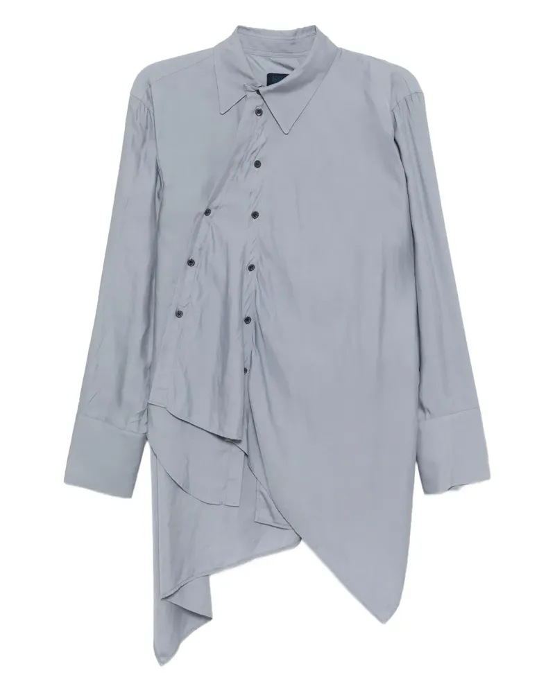 Yohji Yamamoto Asymmetrisches Hemd - Blau Blau