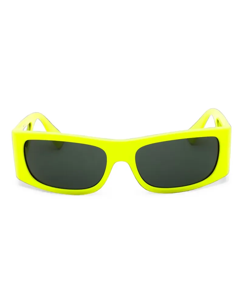 Versace Sonnenbrille mit eckigem Gestell - Gelb Gelb