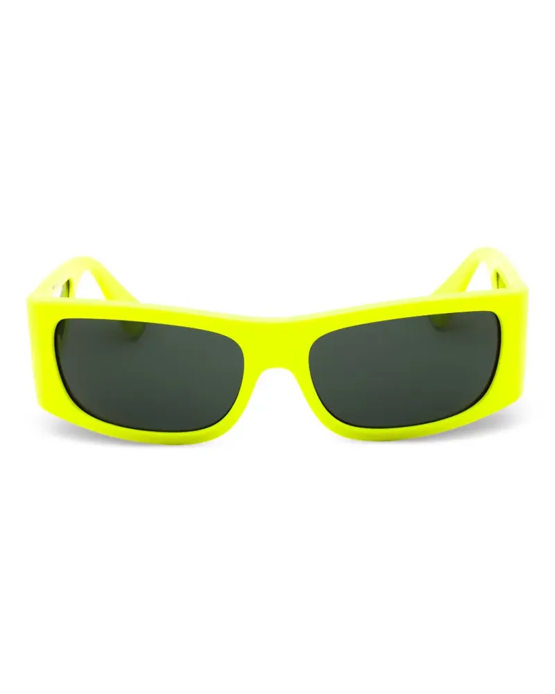 Versace Sonnenbrille mit eckigem Gestell - Gelb Gelb