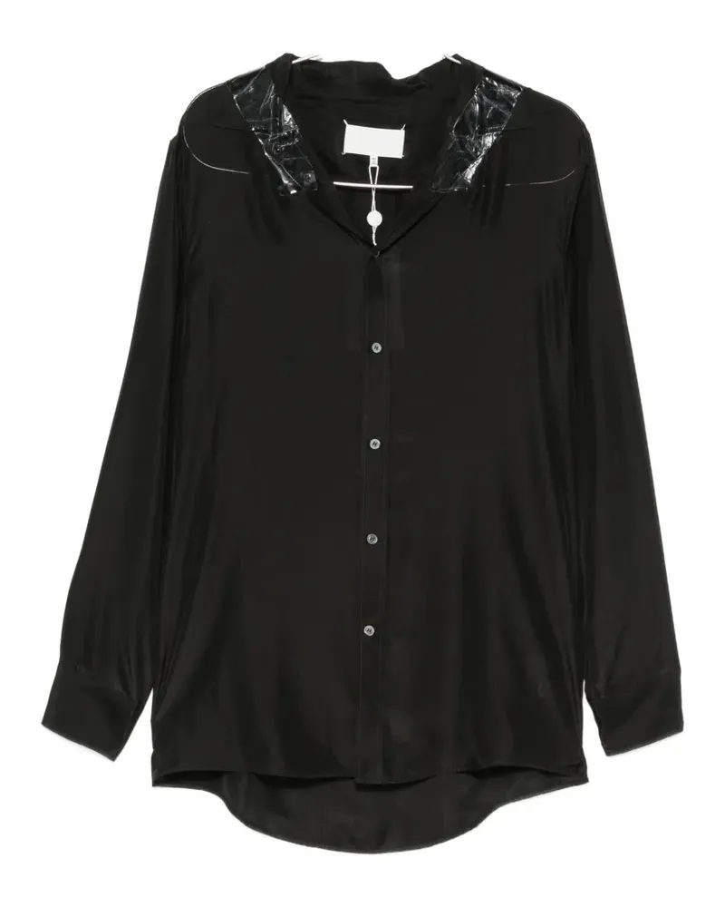 Maison Margiela tape-detail long-sleeve shirt - Schwarz Schwarz