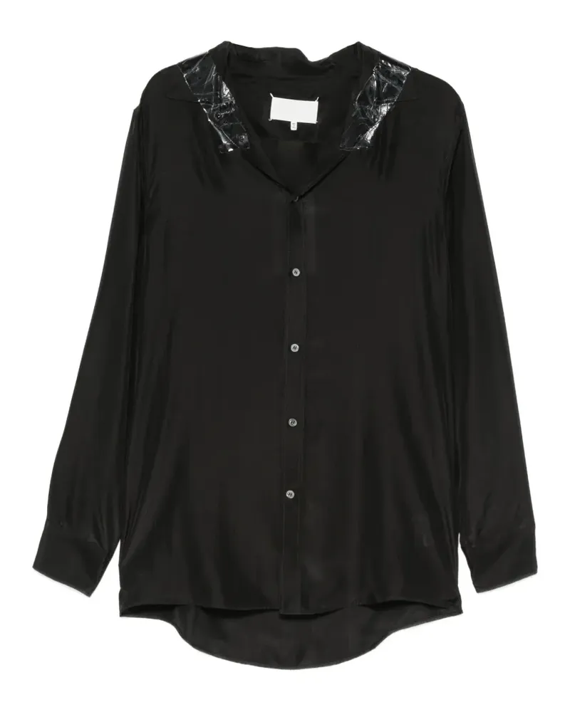 Maison Margiela tape-detail long-sleeve shirt - Schwarz Schwarz