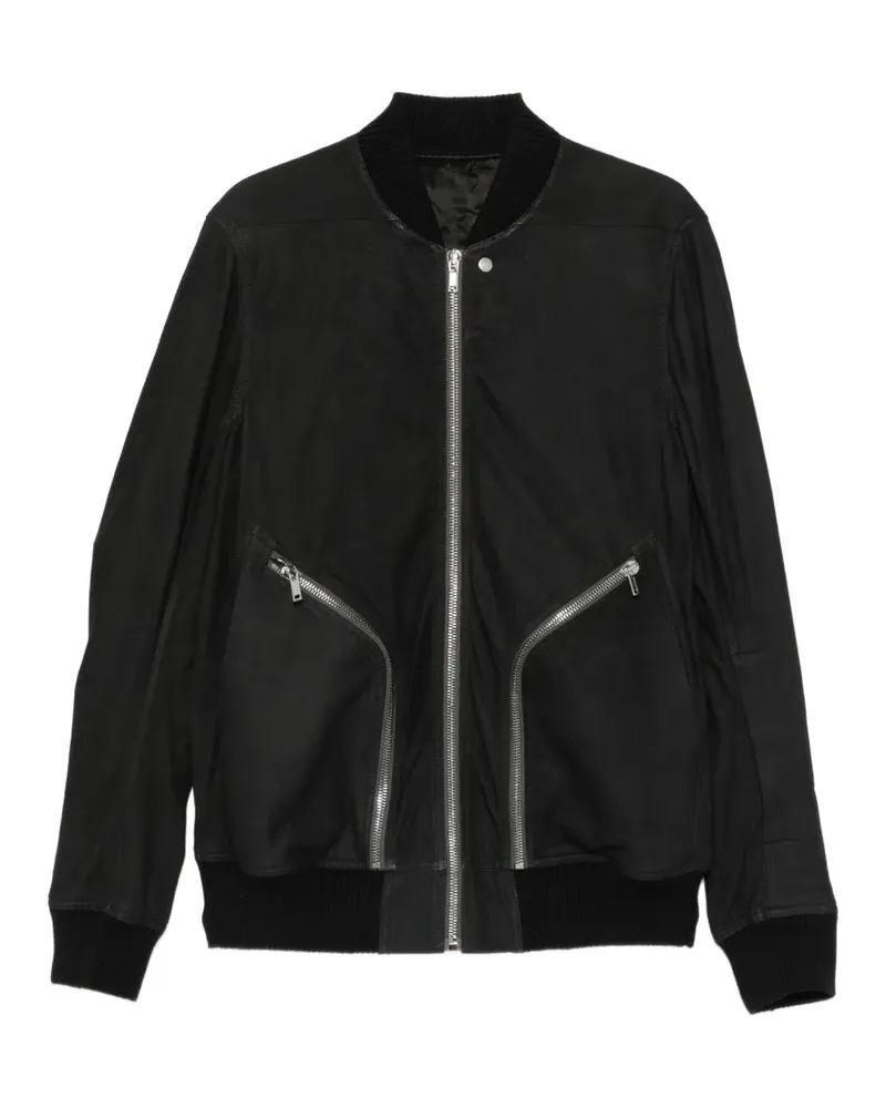 Rick Owens zip-detail bomber jacket - Schwarz Schwarz