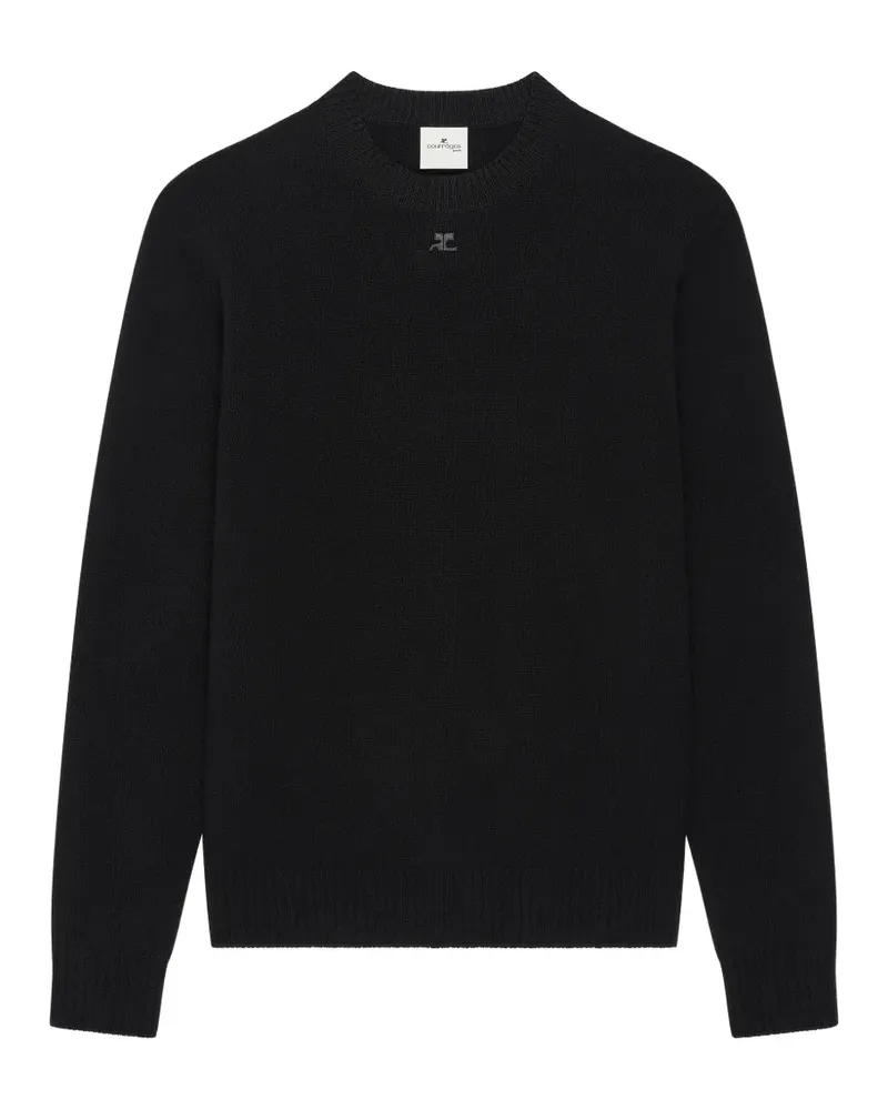 Courrèges Pullover mit rundem Ausschnitt - Schwarz Schwarz