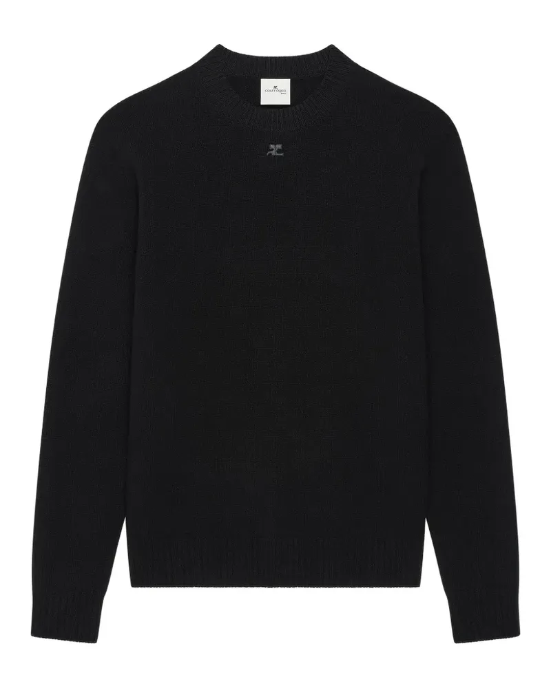 Courrèges Pullover mit rundem Ausschnitt - Schwarz Schwarz