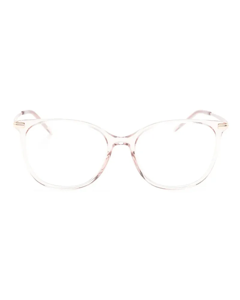 HUGO BOSS Brille mit geometrischem Gestell - Rosa Rosa