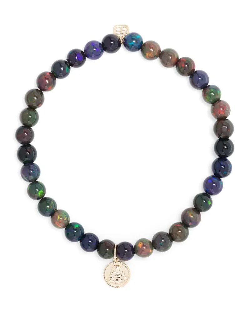 Sydney Evan Opalperlen-Armband mit 14kt Tiny Sitting Buddha-Gelbgolddetail Gold