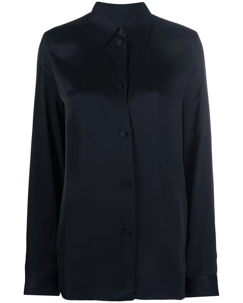 Jil Sander Bluse mit klassischem Kragen - Blau Blau