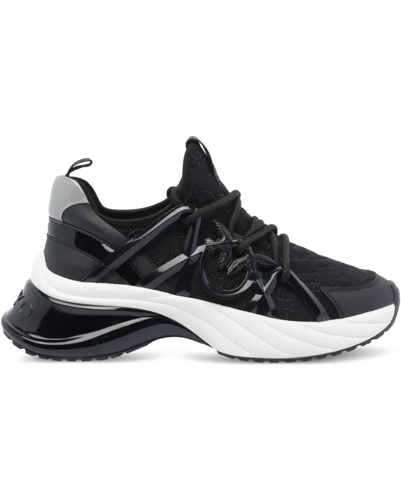 Pinko Sneakers mit Logo-Applikation - Schwarz Schwarz