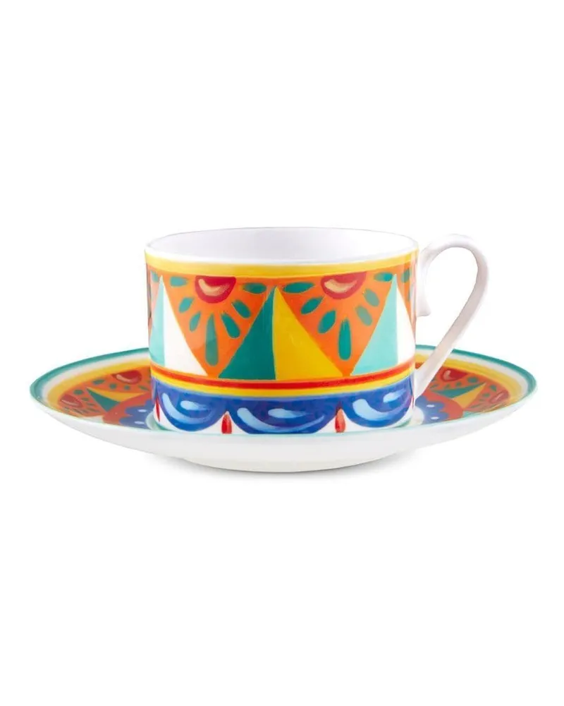 Dolce & Gabbana Tee-Set mit grafischem Print - Gelb Gelb
