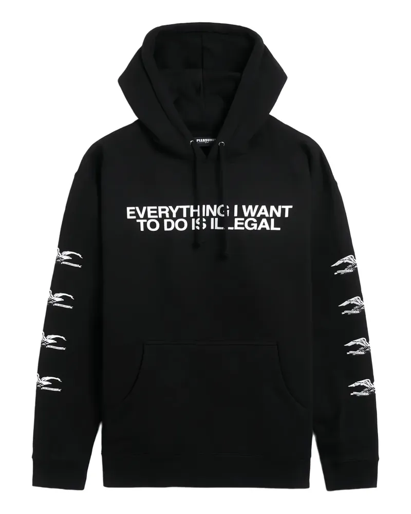PLEASURES Illegal Hoodie - Schwarz Schwarz