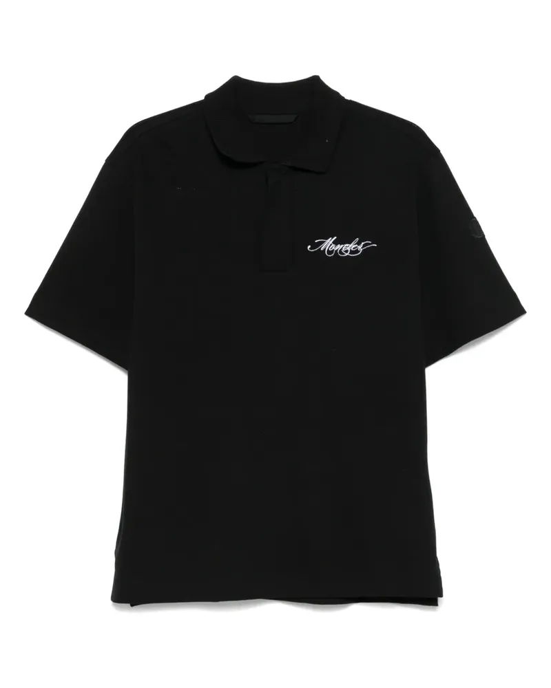 Moncler Poloshirt mit Logo-Stickerei - Grau Grau