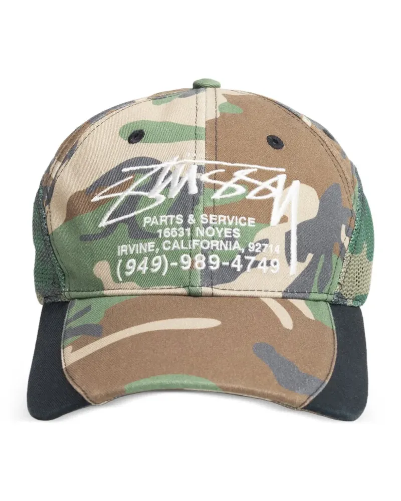 Stüssy logo-embroidered mesh baseball cap - Mehrfarbig Mehrfarbig