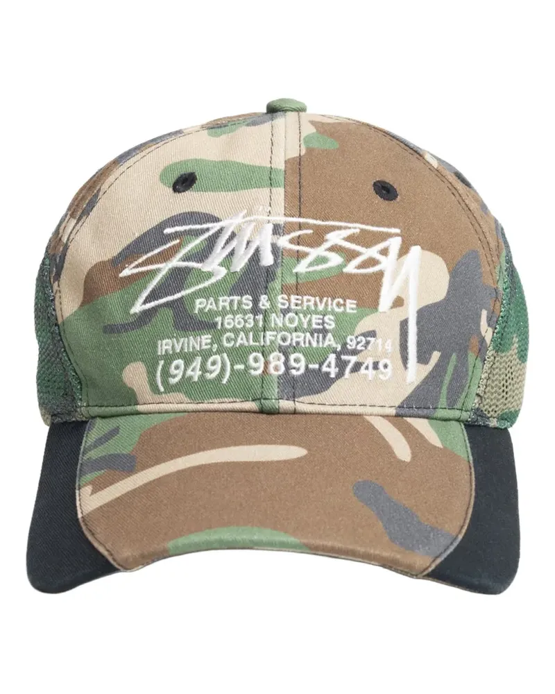 Stüssy logo-embroidered mesh baseball cap - Mehrfarbig Mehrfarbig