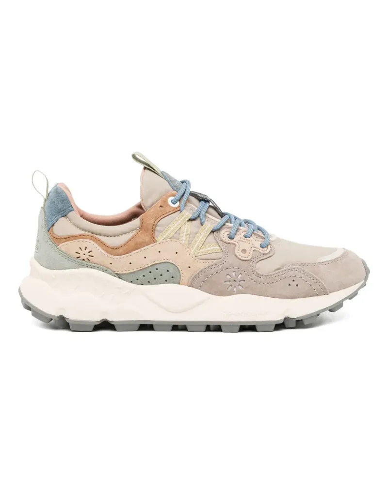 Flower MOUNTAIN perforated panelled sneakers - Nude Nude