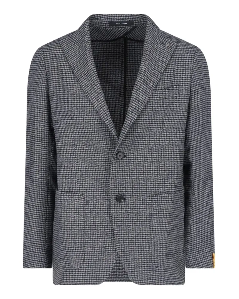 Tagliatore Sakko mit Hahnentrittmuster - Grau Grau
