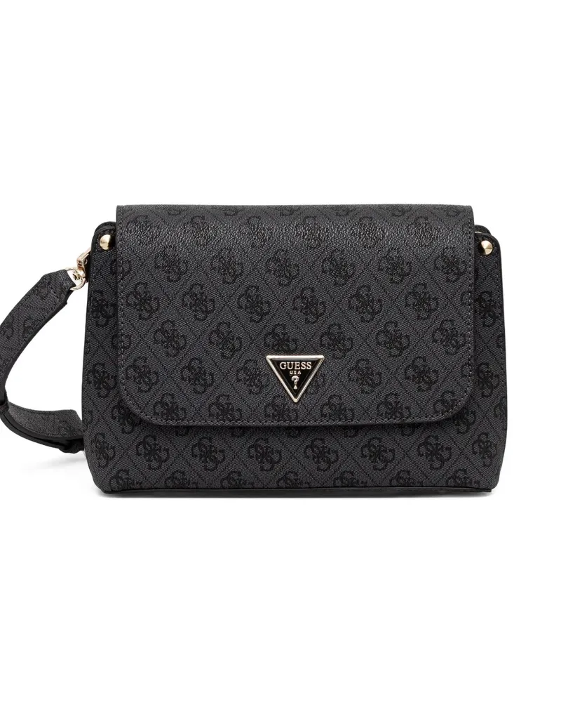 Guess monogram logo-plaque cross-body bag - Schwarz Schwarz