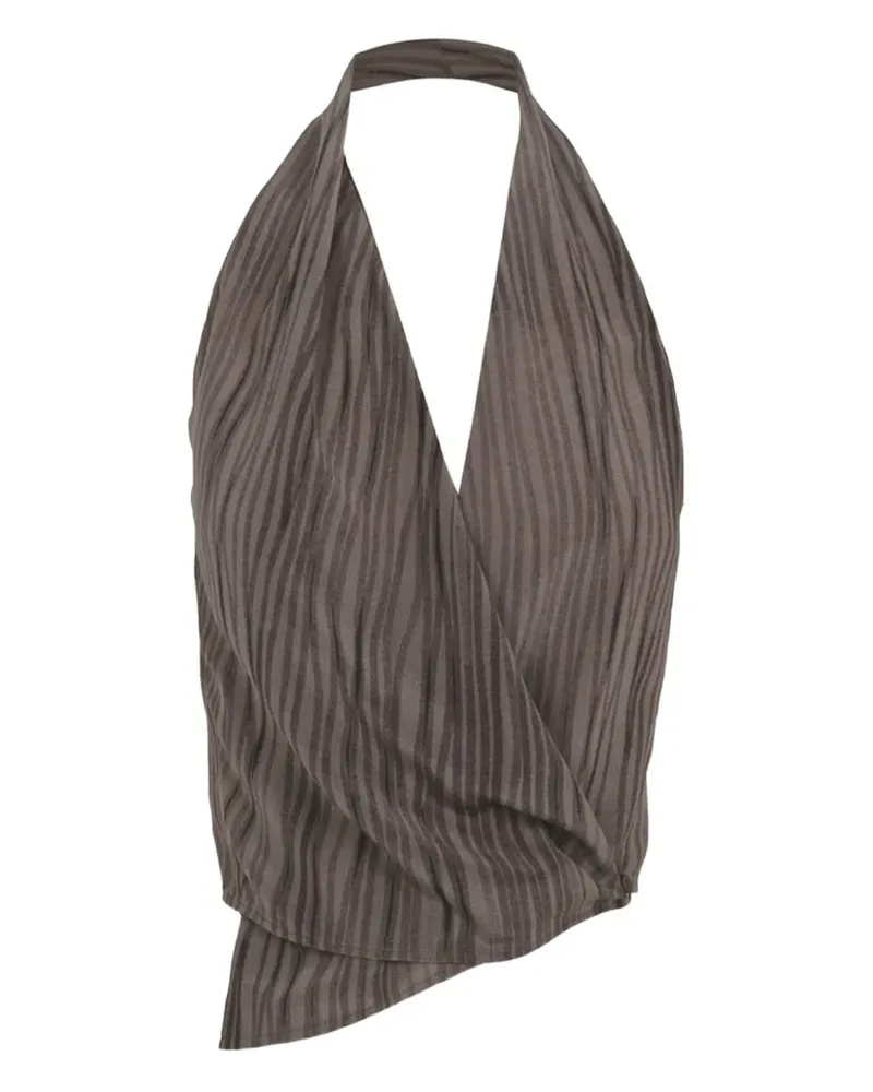 Cortana Etna halterneck top - Braun Braun