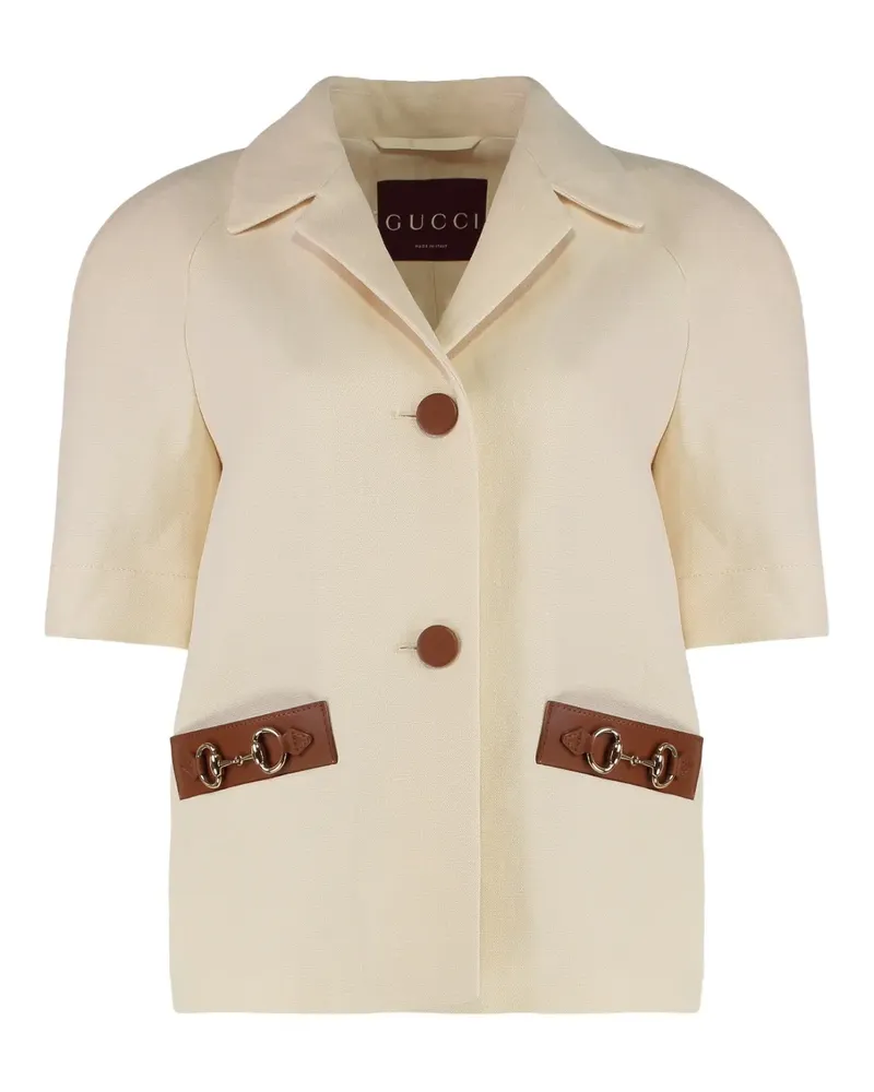 Gucci horsebit-detail blazer - Nude Nude