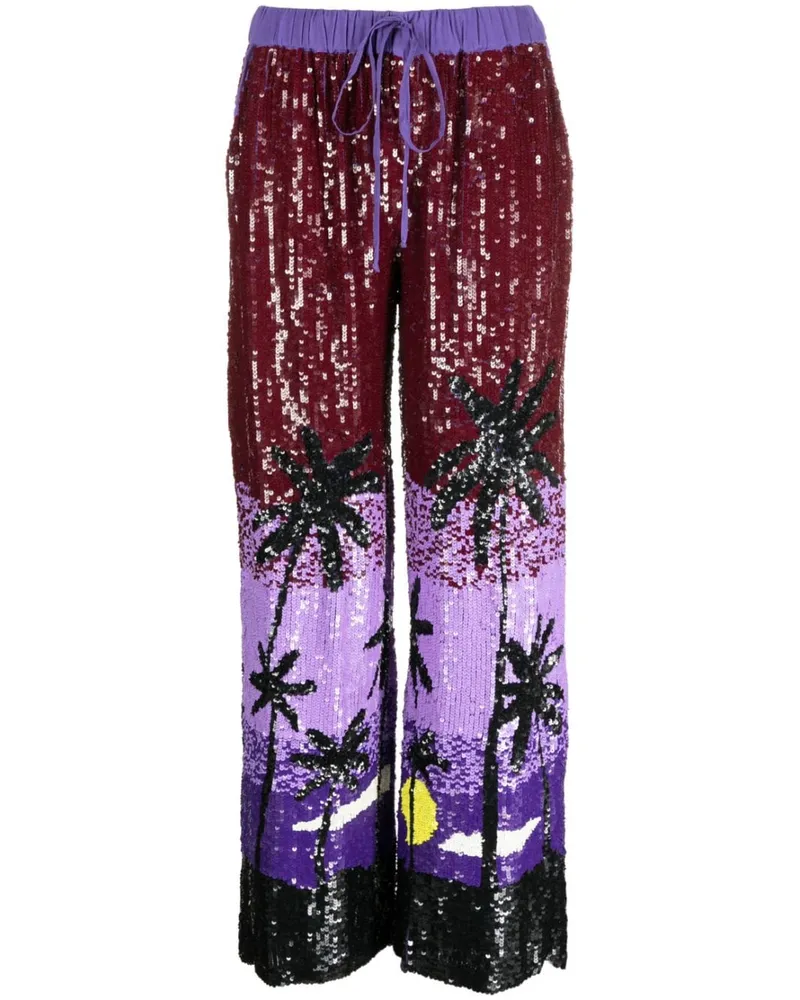 P.A.R.O.S.H. P.A.R.O H. Hose mit Pailletten - Violett Violett