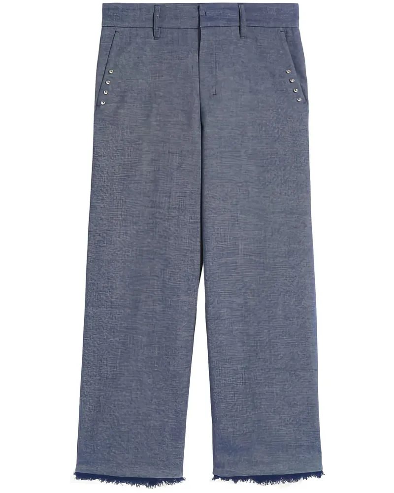 Max Mara Ausgefranste Hose - Blau Blau