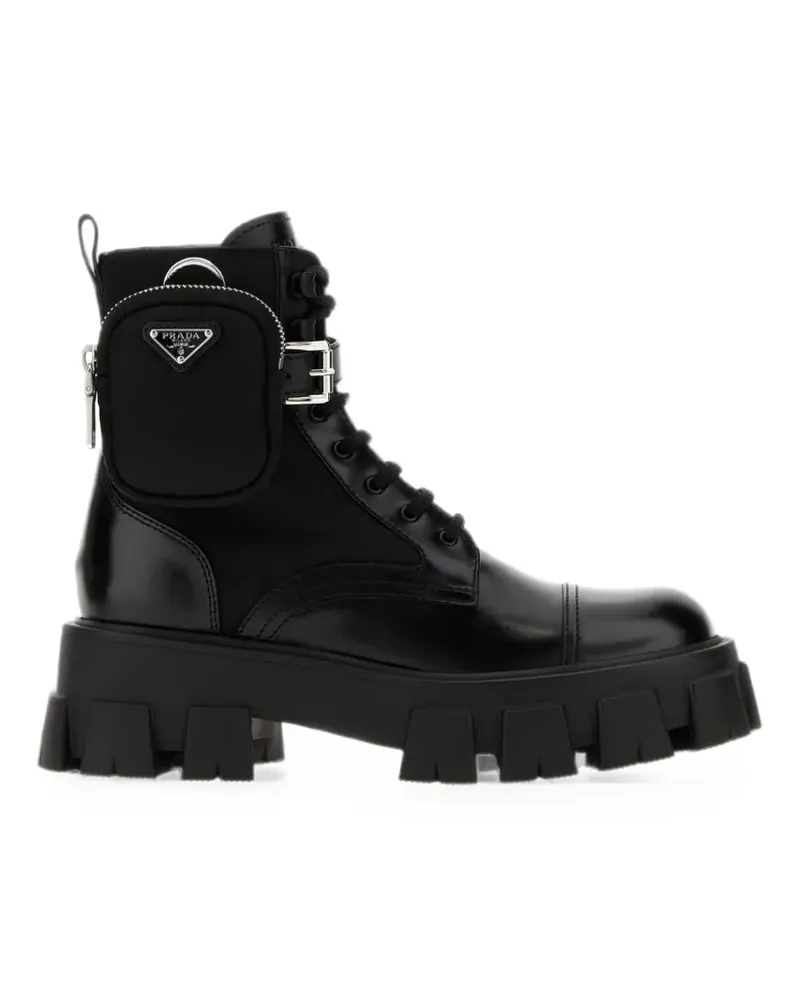Prada Monolith pouch ankle boots - Schwarz Schwarz