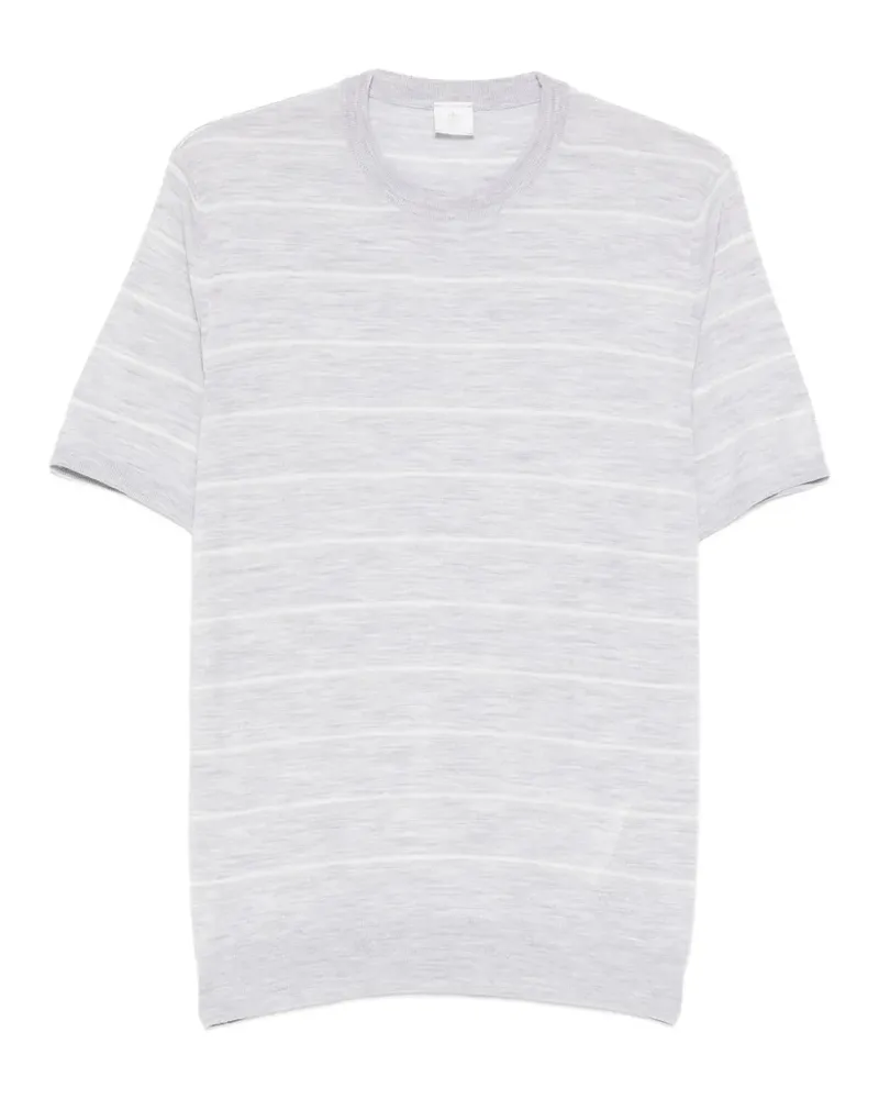 Eleventy Gestreiftes T-Shirt - Grau Grau