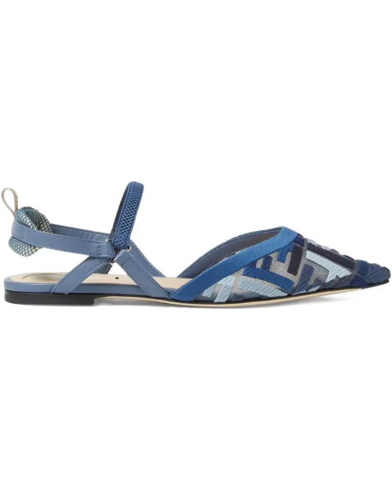 Fendi Colibrini Lite Slingback-Sandalen - Blau Blau