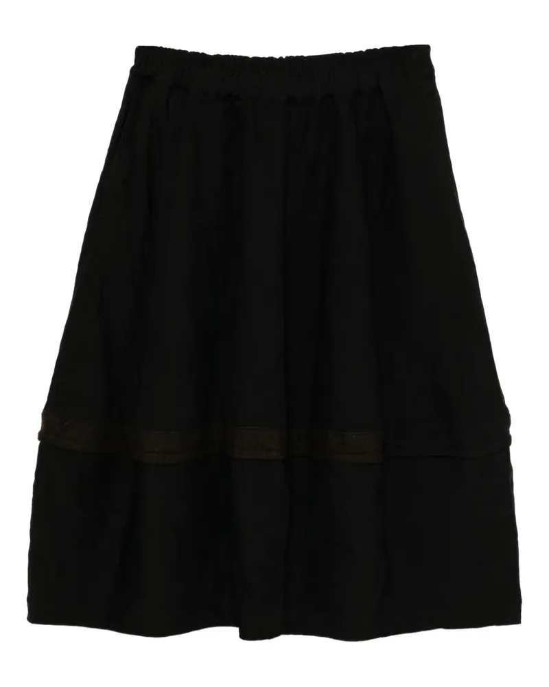 Comme des Garçons Rock mit Einsätzen - Schwarz Schwarz