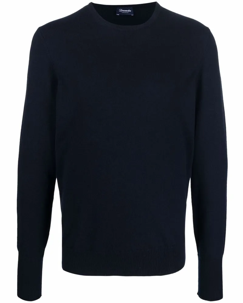 Drumohr  Klassischer Kaschmirpullover - Blau Blau