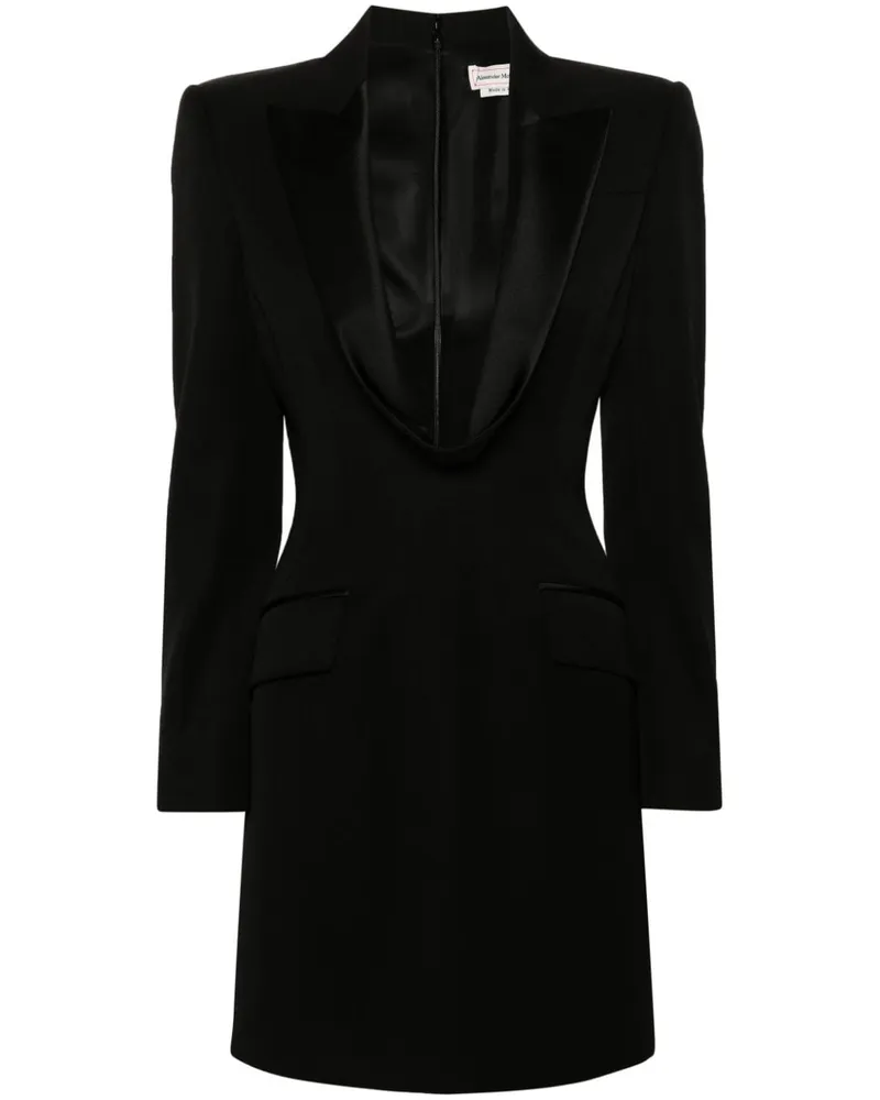 Alexander McQueen Kleid mit steigendem Revers - Schwarz Schwarz
