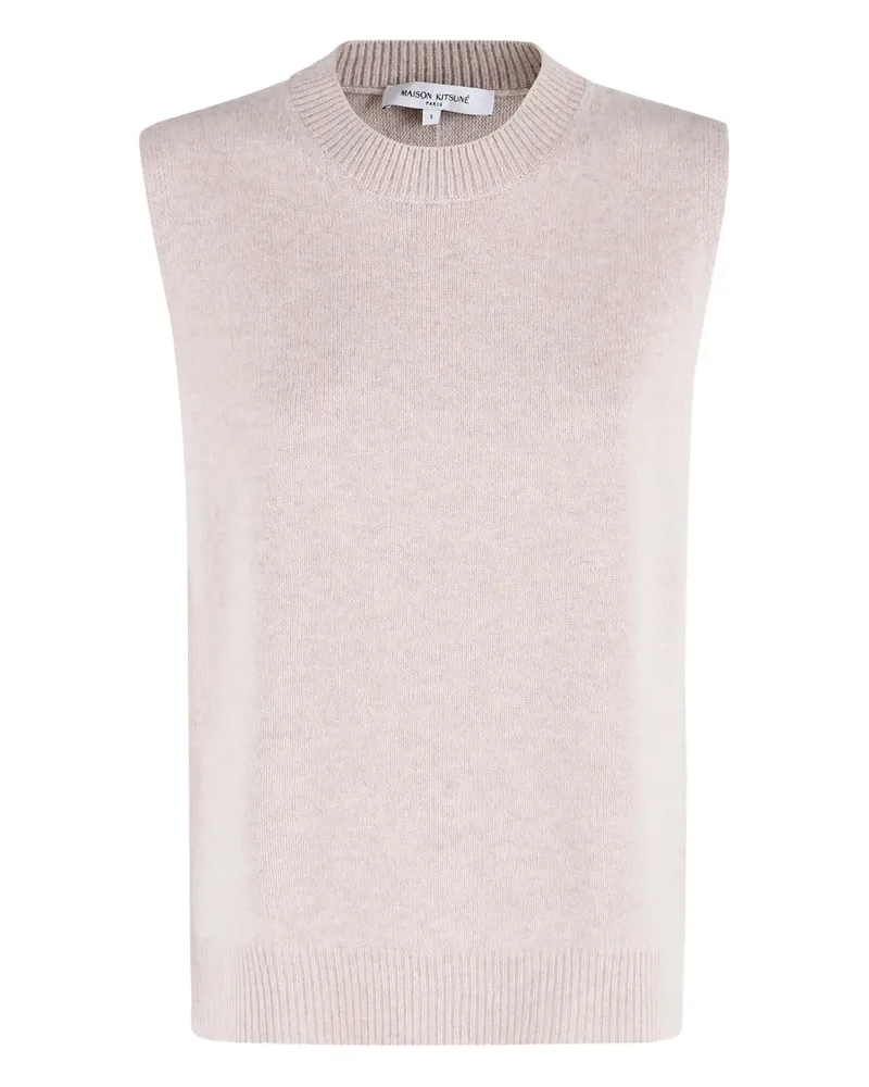 Kitsuné sleeveless knitted vest - Nude Nude