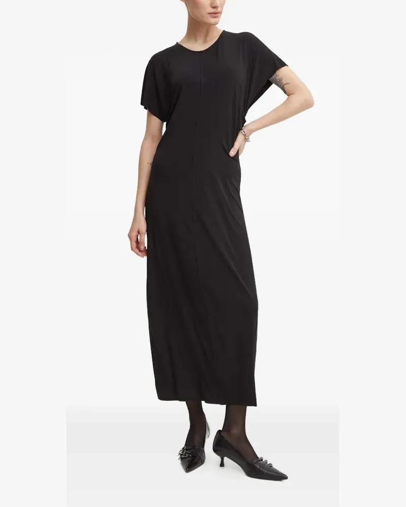 Day Birger et Mikkelsen Midikleid mit kurzen Ärmeln - Schwarz Schwarz