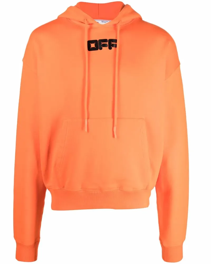 OFF-WHITE Hoodie mit Logo-Print - Orange Orange
