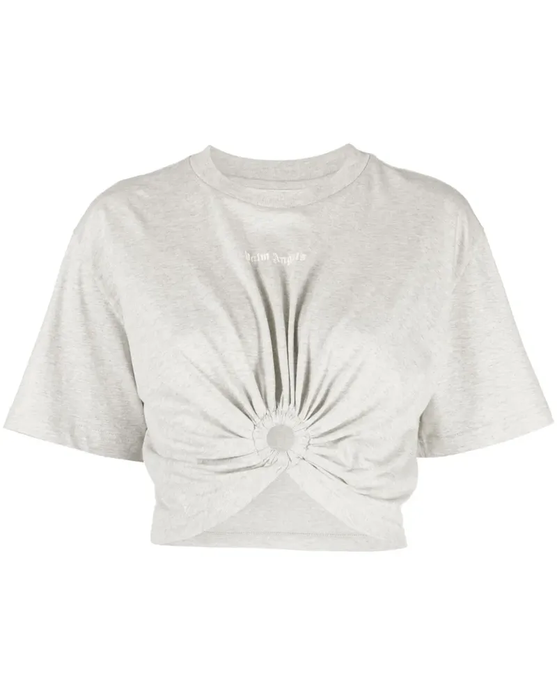 Palm Angels T-Shirt mit Cut-Outs - Grau Grau
