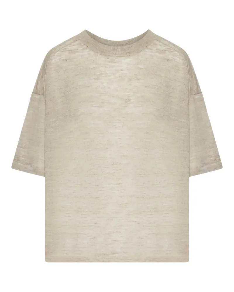 Roberto Collina T-Shirt mit rundem Ausschnitt - Nude Nude