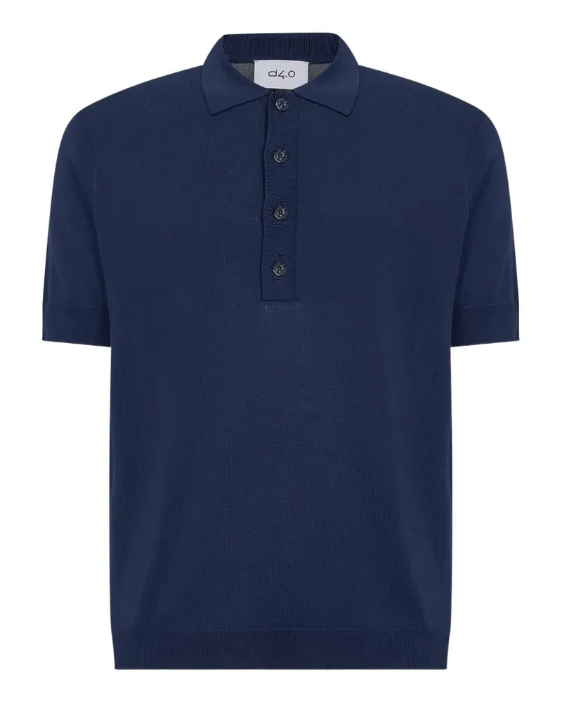 D4.0 Kurzärmeliges Poloshirt - Blau Blau