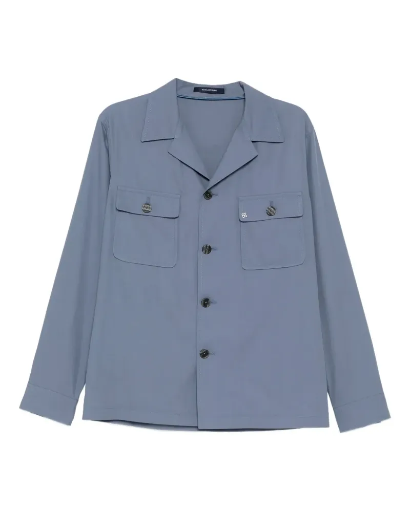 Tagliatore Hemd mit Reverskragen - Blau Blau