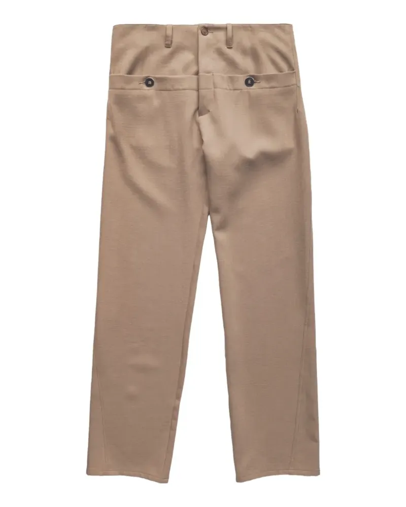 Spencer Badu Wollhose mit Knopfdetails - Nude Nude