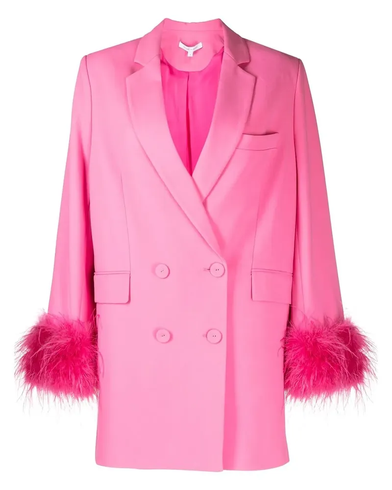 Rachel Gilbert Kleid im Blazer-Look mit Federn - Rosa Rosa